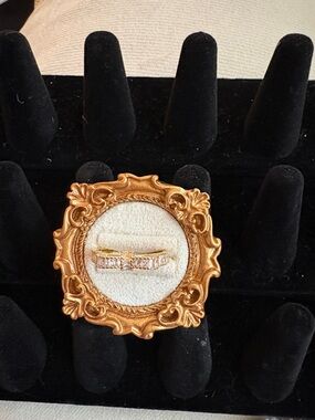 Gold-Tone Baguette Cubic Zirconia Ring - Gold